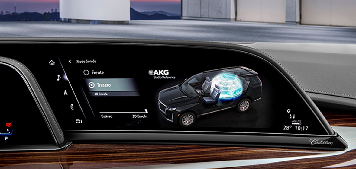 Pantalla táctil de 16.9 pulgadas con sistema de infoentretenimiento dentro de tu camioneta de lujo, Cadillac Escalade 2024